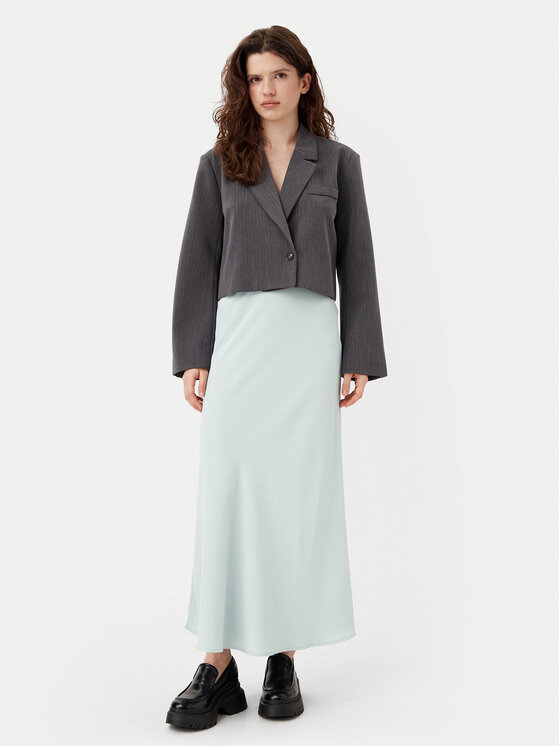 Pieces Pieces Fustă midi Franan 17116541 Albastru celest Regular Fit