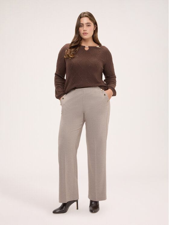 Fiorella Rubino Fiorella Rubino Pantaloni di tessuto P032L002588N0R2 Crema Regular Fit
