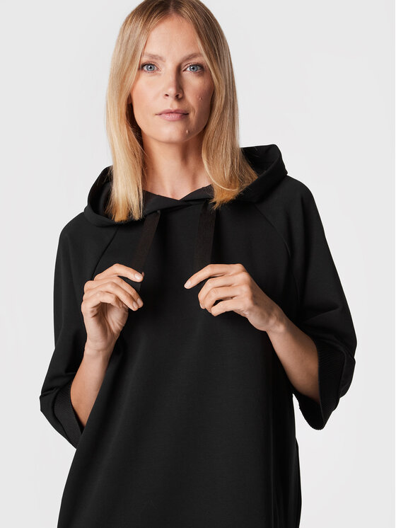 Sisley Sisley Sukienka dzianinowa 4IPRLV01T Czarny Regular Fit