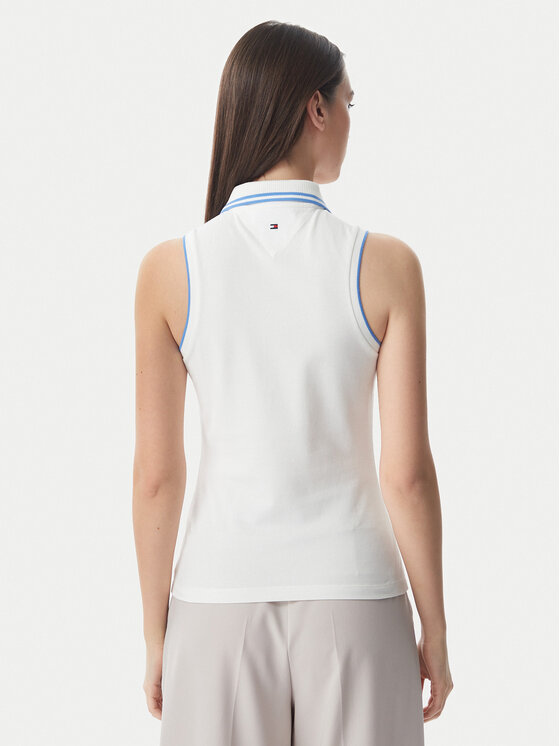 Tommy Hilfiger Tommy Hilfiger Polo 1985 WW0WW49561 Λευκό Slim Fit