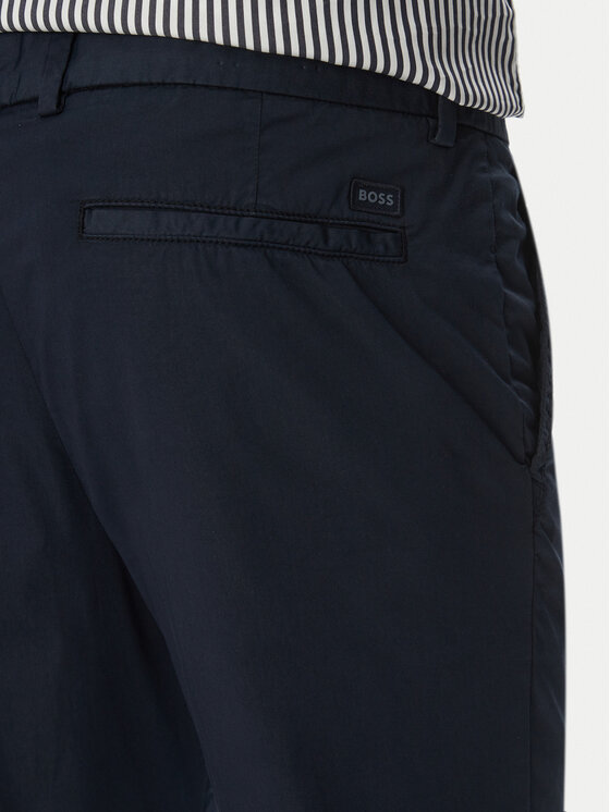 BOSS BOSS Hlače iz tkanine H-Kaiton1 50540650 Mornarsko modra Slim Fit
