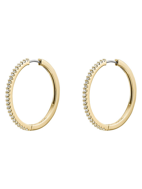 Fossil Fossil Náušnice Er Glitz Hoop JA7261710 Zlatá