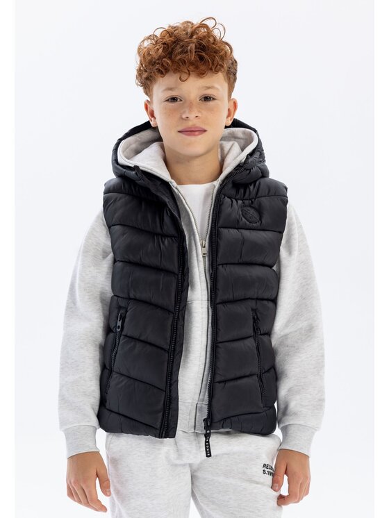 minoti minoti Kamizelka 19gilet45 Czarny Regular Fit