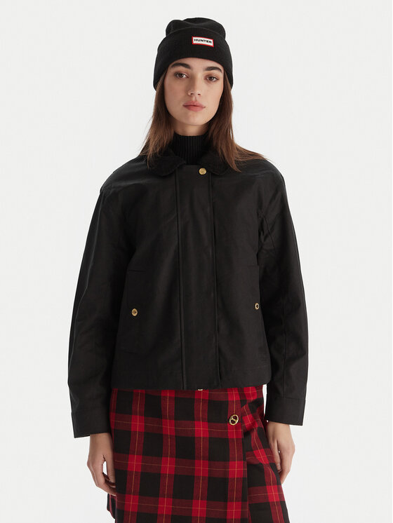 Hunter Hunter Μπουφάν μεταβατικό Leith HARW0065251 Μαύρο Oversize