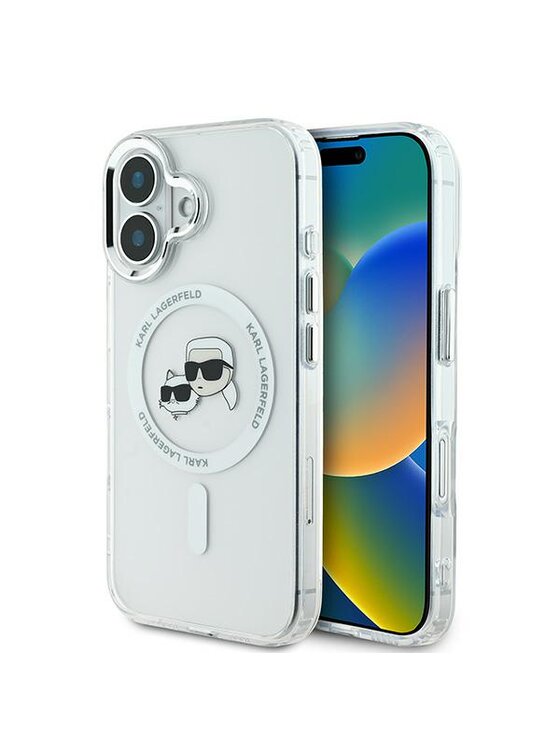 KARL LAGERFELD KARL LAGERFELD Etui na telefon Apple iPhone 16 Plus Biały