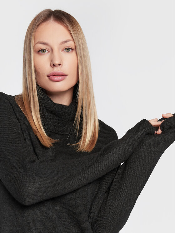 ONLY ONLY Sukienka dzianinowa Brandie 15214595 Czarny Regular Fit