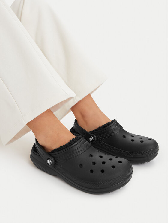 Crocs Чехли Classic Lined Clog 203591 Черен