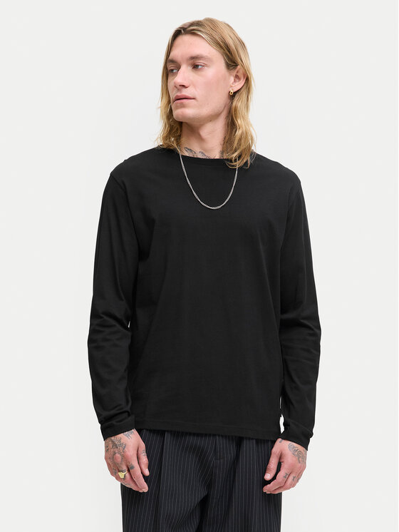 Jack&Jones Jack&Jones Majica dugih rukava Basic 12279538 Crna Regular Fit