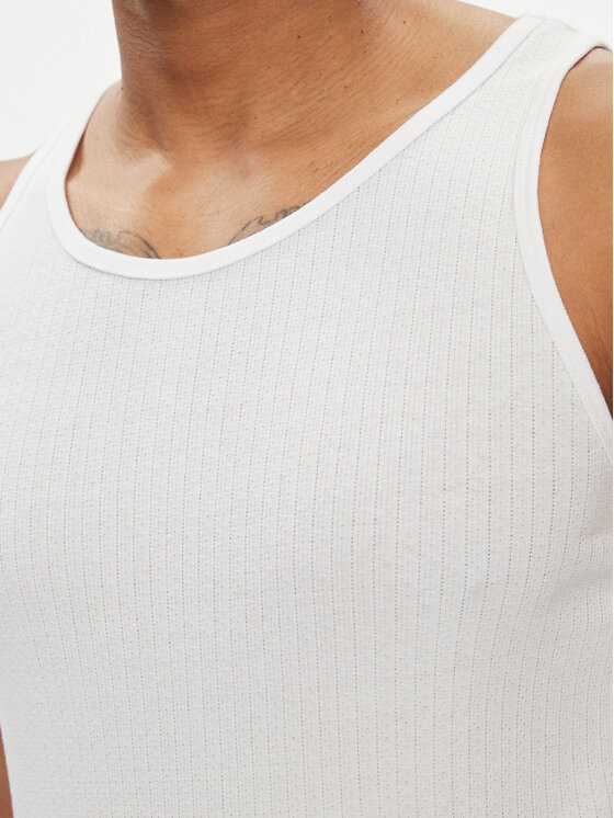 Jack&Jones Jack&Jones Majica brez rokavov Havana 12251771 Bela Regular Fit