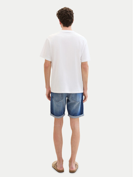 Tom Tailor Denim Tom Tailor Denim Джинсові шорти 1041433 Голубий Slim Fit