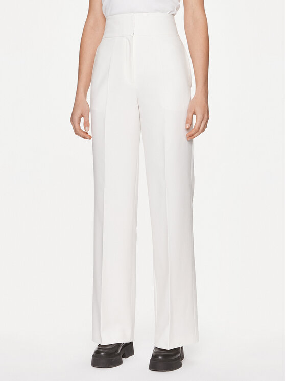 HUGO Hugo Pantaloni di tessuto Himia 50513960 Bianco Regular Fit