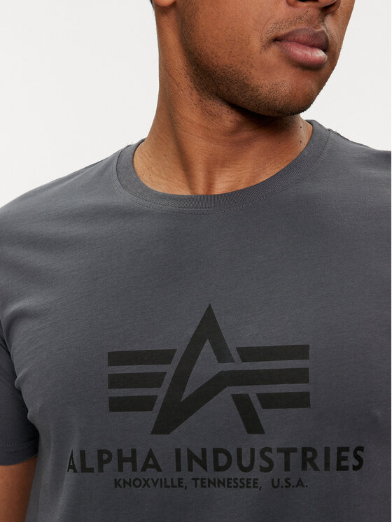Alpha Industries Alpha Industries Tričko Basic 100501 Sivá Regular Fit