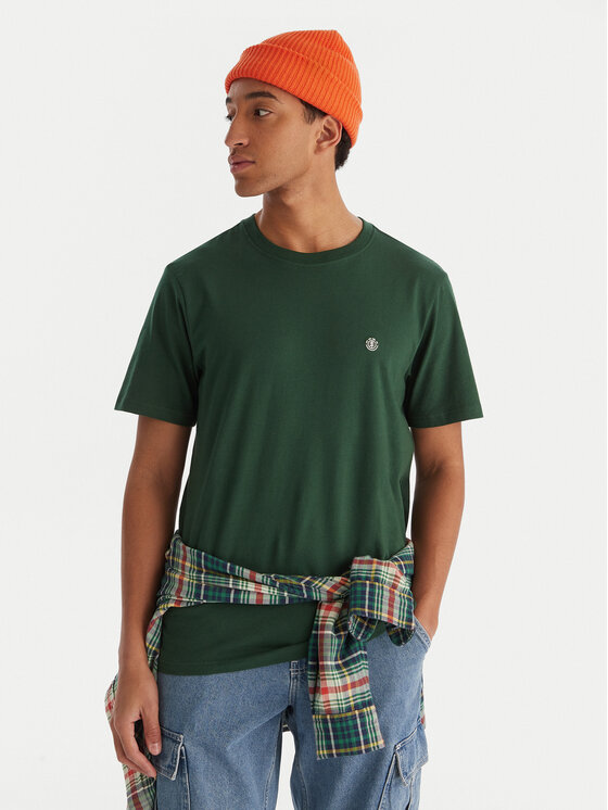 Element Element Tricou Icon Embroidery ELYKT00168 Verde închis Regular Fit
