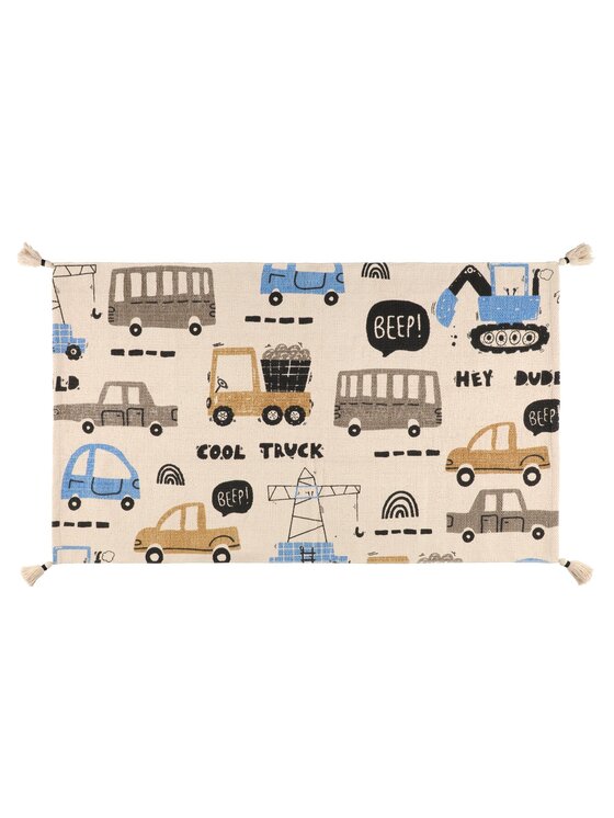 MIAhome MIAhome Dywan dziecięcy bawełniany 120x70 cm CAMION Beżowy