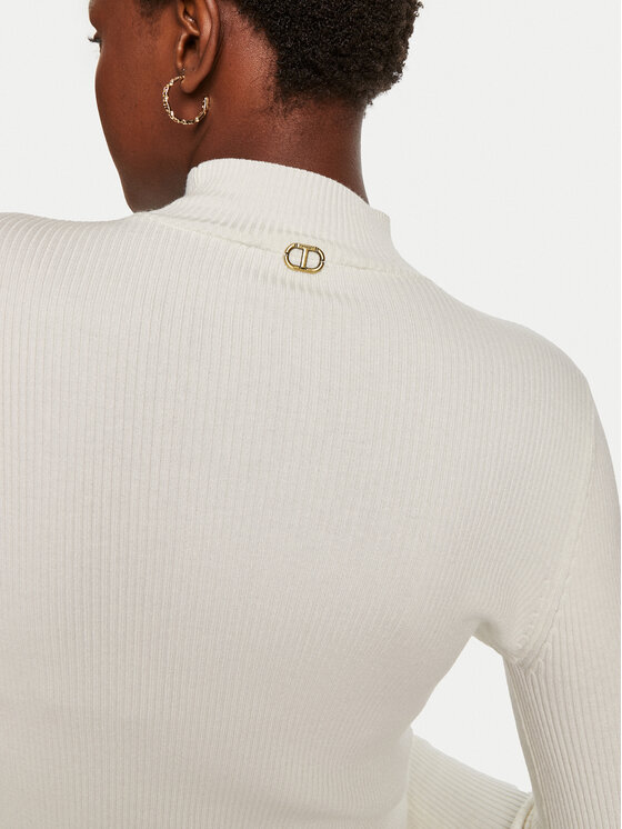 TWINSET TWINSET Pulover 242TP3161 Écru Slim Fit