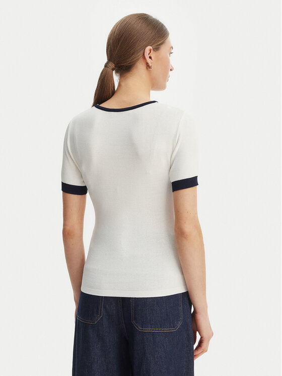 Rinascimento Rinascimento Bluză CFM0012253003 Alb Slim Fit