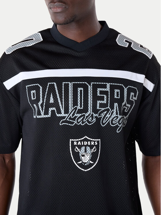 New Era New Era T-Shirt NFL Las Vegas Raiders Mesh Graphic Jersey 60596386 Černá Regular Fit