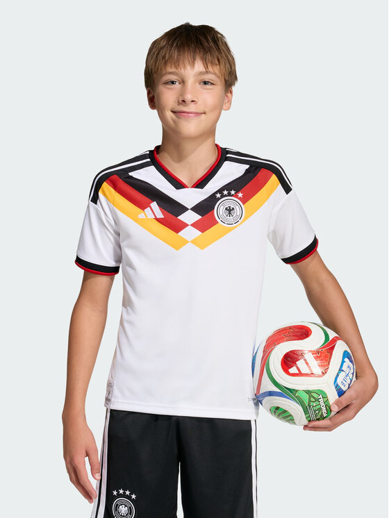 adidas adidas Koszulka techniczna Germany 26 Home Kids Jersey Biały Regular Fit