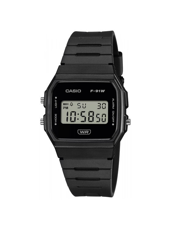 Casio Casio Hodinky F-91WB-1AEF Čierna