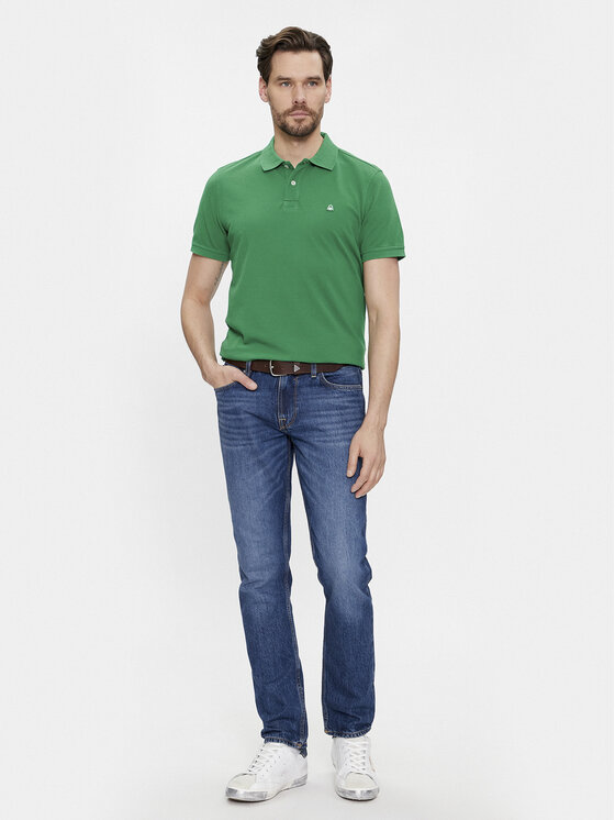 United Colors Of Benetton United Colors Of Benetton Polo 3089J3179 Zelena Regular Fit