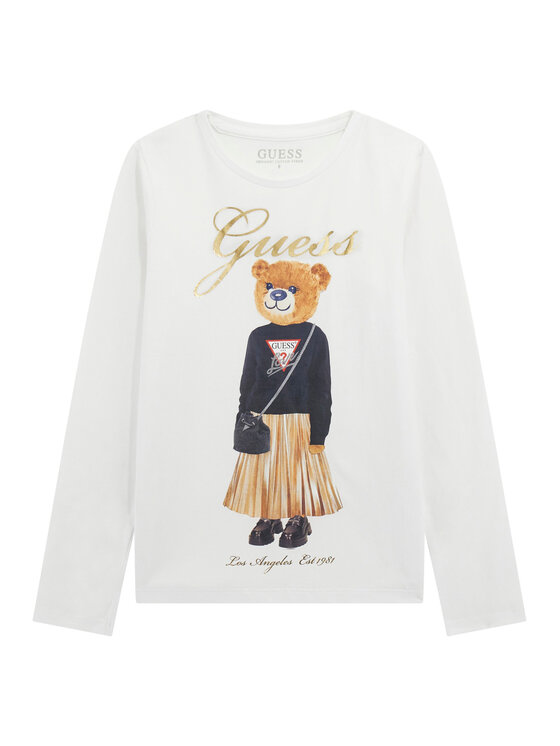 Guess Kids Bluzka J5BI16 J1314 Biały Regular Fit