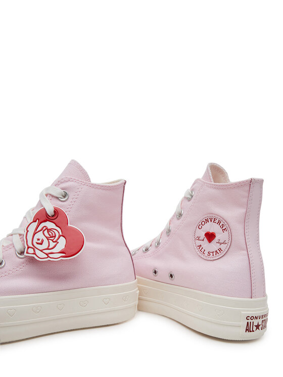 Converse Converse Plátěnky Chuck Taylor All Star Lift Platform Hearts A13652C Růžová