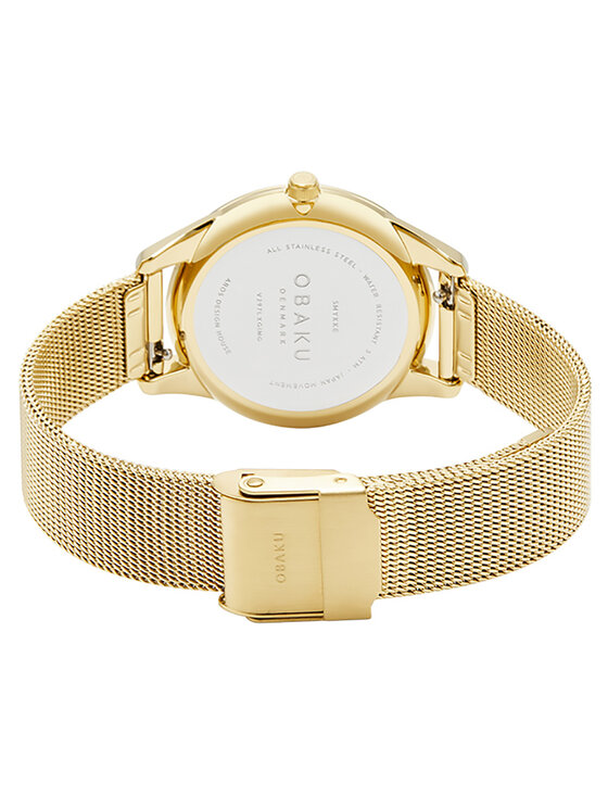 Obaku Obaku Zegarek V297LXGIMG Złoty