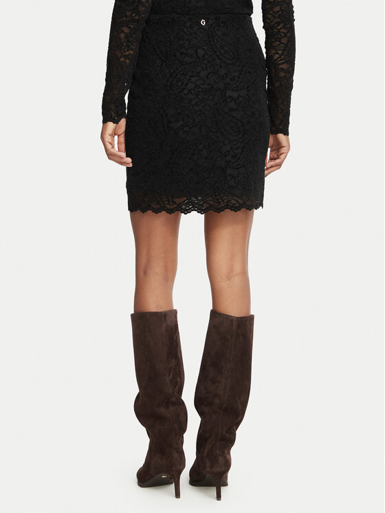 Guess Guess Spódnica mini W6BD59 K7909 Czarny Regular Fit