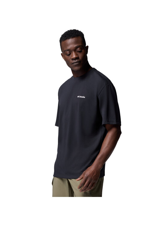 Columbia Columbia T-Shirt Columbia Cedar Trail Back Graphic Tee Czarny Regular Fit