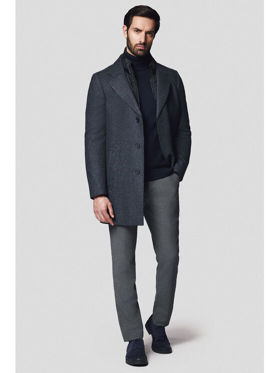 Lancerto Lancerto Płaszcz zimowy Berno KU073224000004 Szary Regular Fit