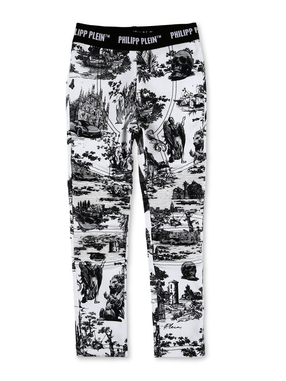 PHILIPP PLEIN PHILIPP PLEIN Jegginsy 3865 Biały Comfort Fit