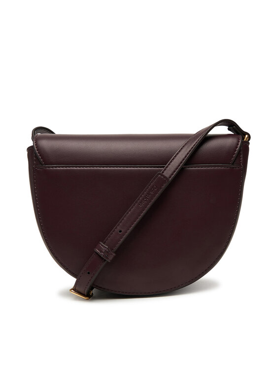 Calvin Klein Calvin Klein Ročna torba Bold Ck Saddle Crossbody LV04F3221G Bordo rdeča