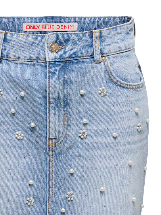 ONLY ONLY Jeansrock Onur 15367472 Blau Regular Fit