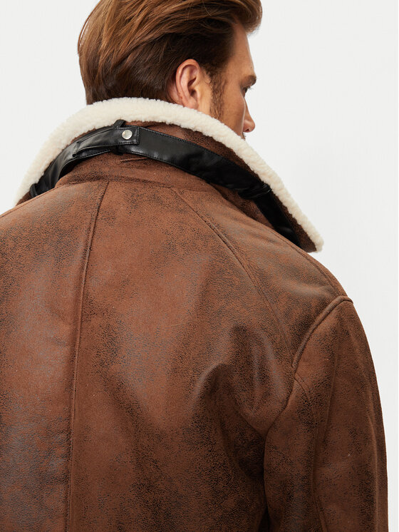 Lindbergh Lindbergh Giacca in similpelle 30-301124 Marrone Regular Fit