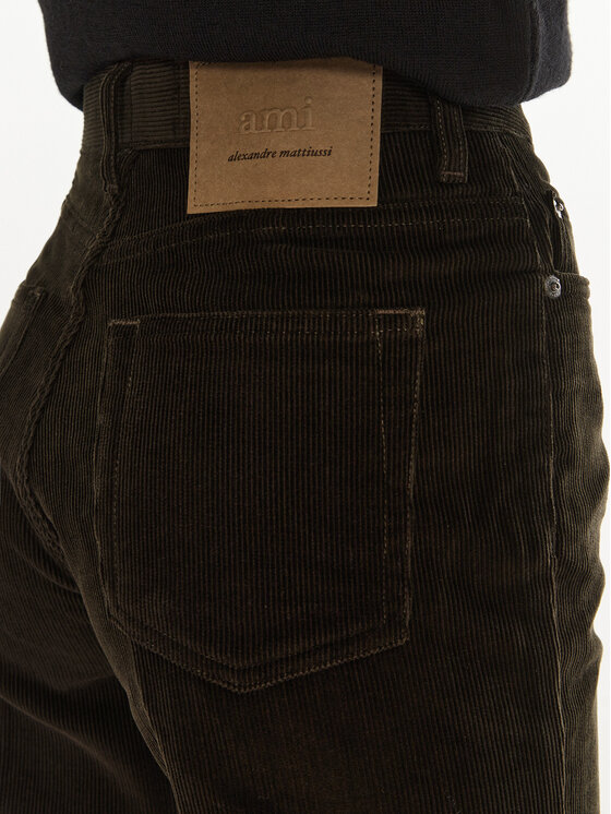 AMI PARIS AMI PARIS Hlače iz tkanine FTR420.CO0089 Rjava Flare Fit