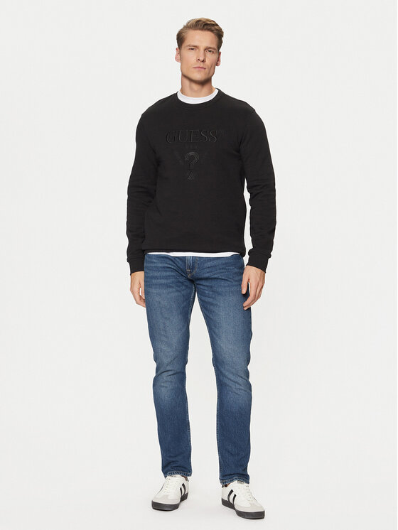 Guess Guess Μπλούζα M5RQ08 KCN01 Μαύρο Regular Fit