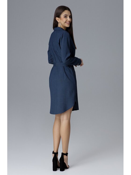 FIGL FIGL Šaty M630 Tmavomodrá Regular Fit