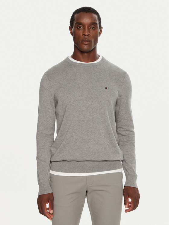 Tommy Hilfiger Sveter MW0MW14748 Sivá Regular Fit