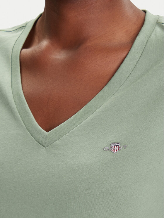 Gant Gant T-Shirt Shield 4200750 Zielony Regular Fit
