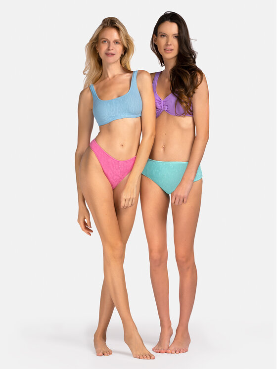 Miss Lou Miss Lou Bikini pezzo sopra G-SP1-FL Viola