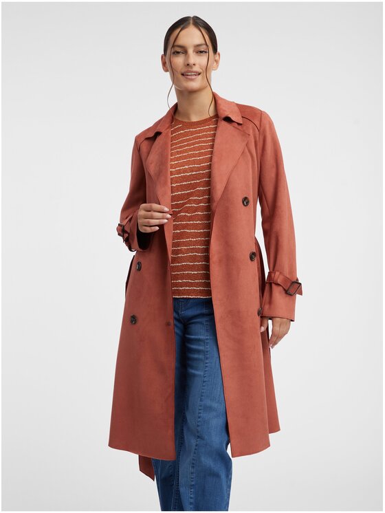 Orsay Orsay Trencz 841103753000__42 Brązowy Regular Fit