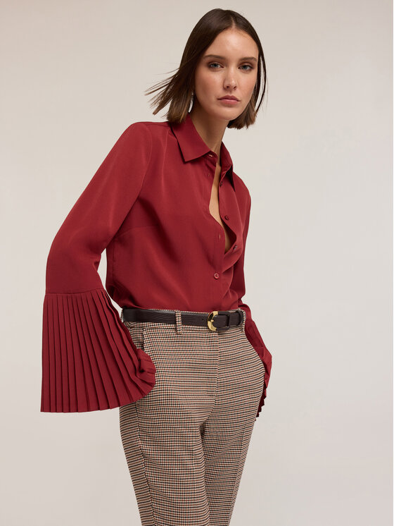Motivi Motivi Koszula 5272Q000868N036 Bordowy Regular Fit