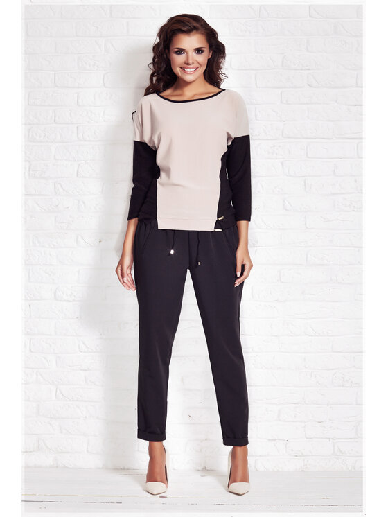 Awama Awama Sveter A081 Béžová Basic Fit