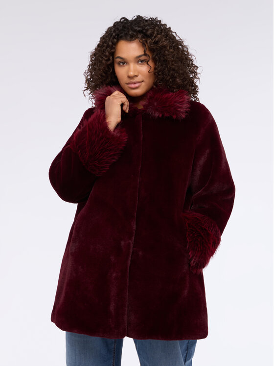 Fiorella Rubino Fiorella Rubino Cappotto invernale F022T001451N036 Bordeaux A-Line Fit
