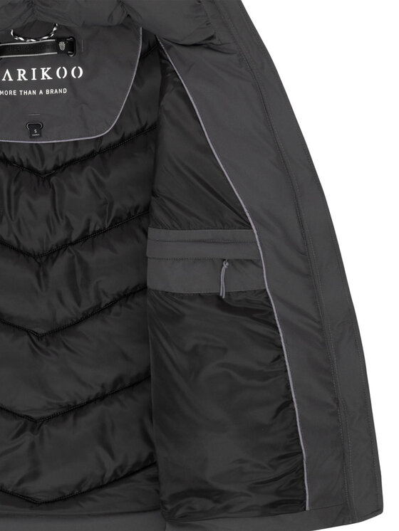 Marikoo Marikoo Kurtka zimowa Sahnemausii Szary Regular Fit