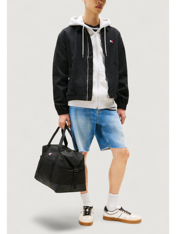 Tommy Jeans Tommy Jeans Μπουφάν δερμάτινο TJM ESSENTIAL FLAG J Μαύρο Casual Fit