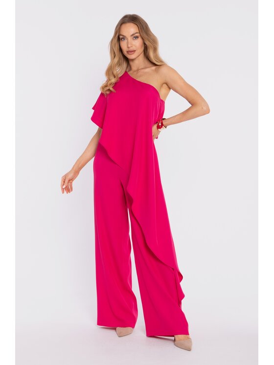 Made of Emotion Made of Emotion Kombinezon M917 Różowy Wide Leg