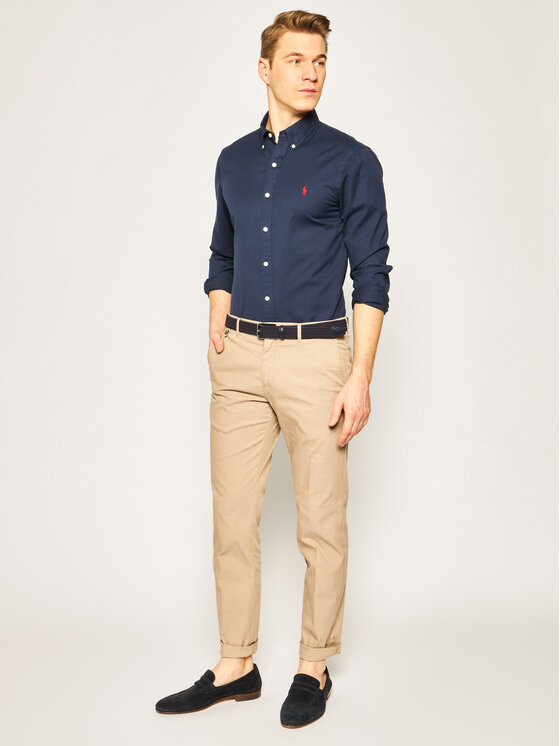 Polo Ralph Lauren Polo Ralph Lauren Košile Classics 710794604 Tmavomodrá Slim Fit