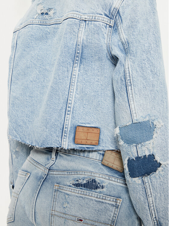 Tommy Jeans Tommy Jeans Jeans jakna Izzie DW0DW18555 Modra Slim Fit