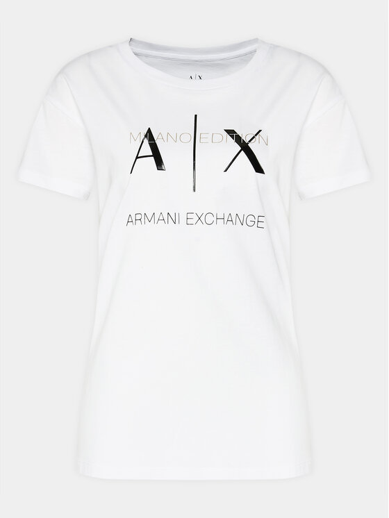 Armani Exchange Armani Exchange Tričko 3DYT36 YJ3RZ 1000 Biela Regular Fit
